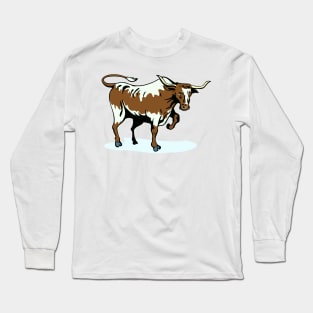 Texas Longhorn Bull Retro Long Sleeve T-Shirt